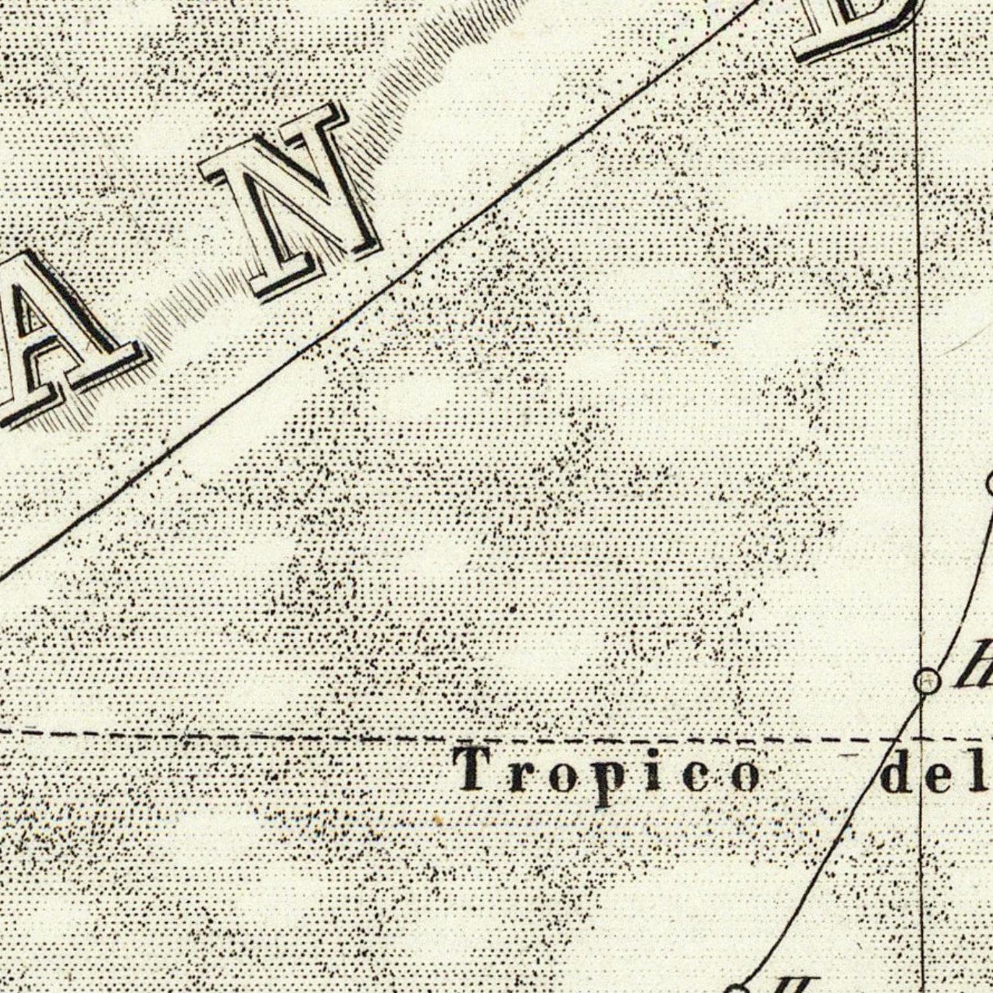detail of the map from the centre