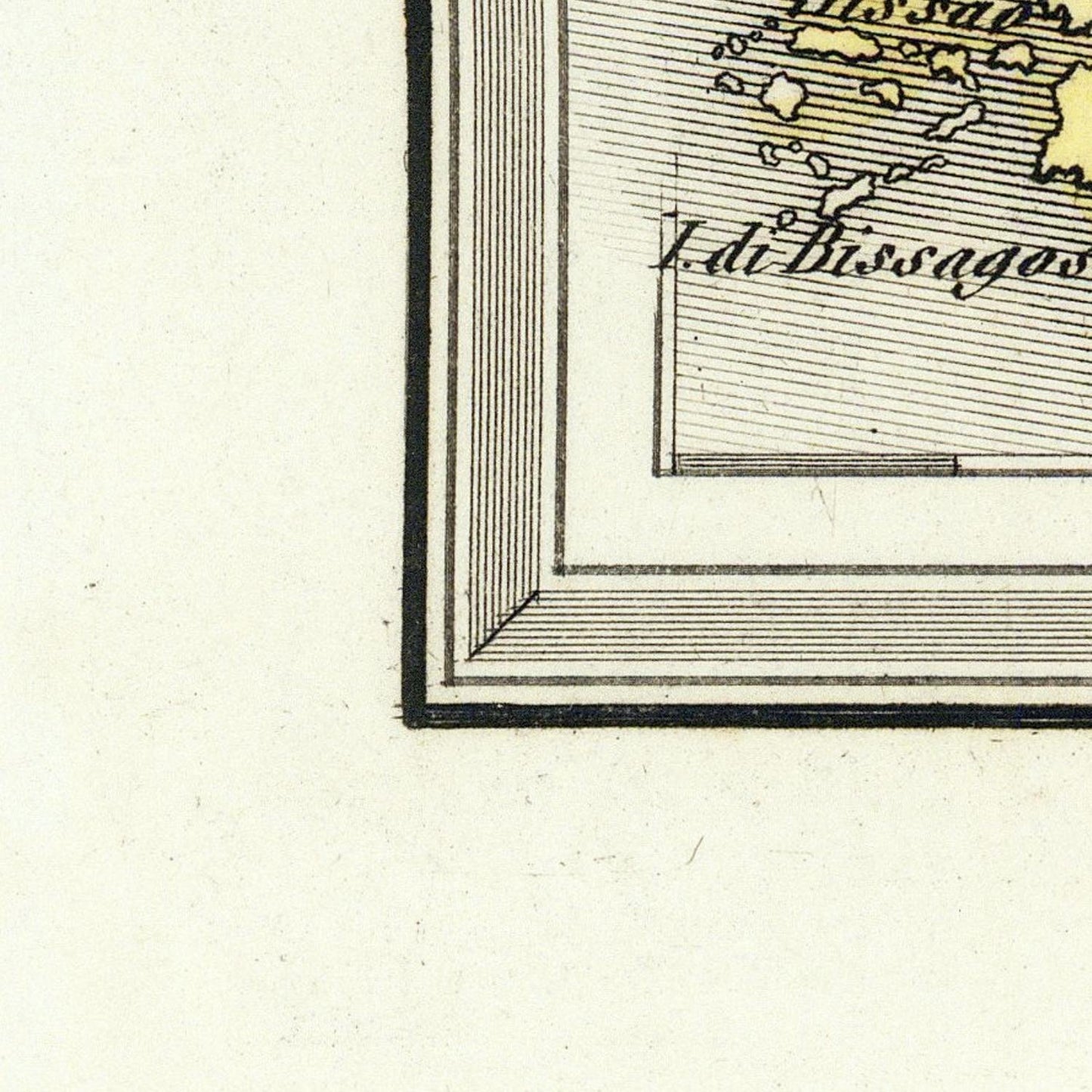 detail of the map from the bottom left corner