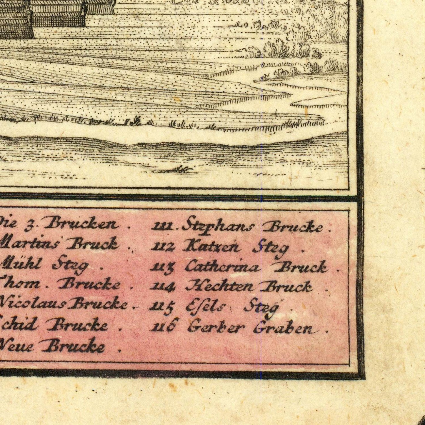 detail of the map from the bottom right corner