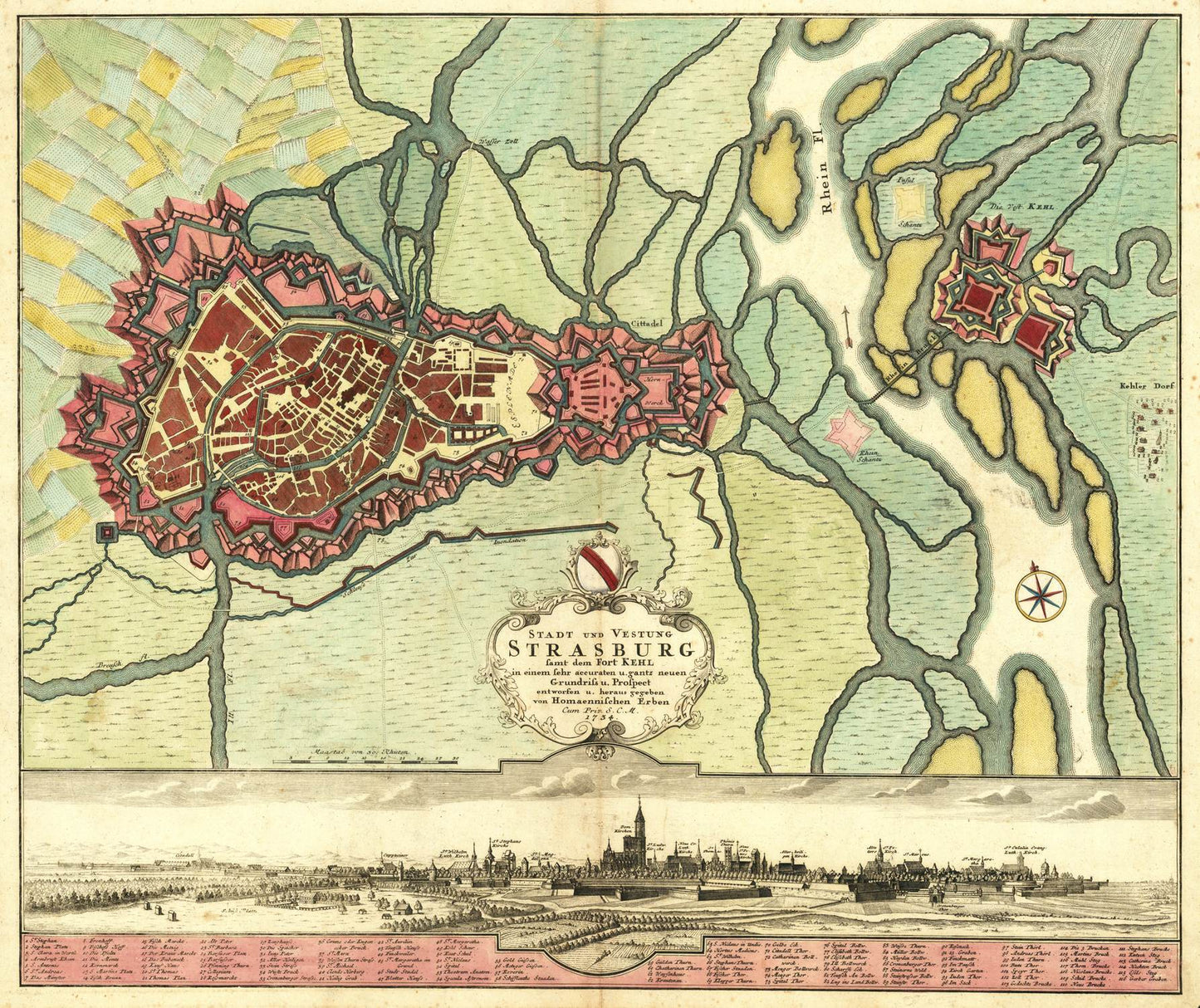presentation of the map reproduction without a frame