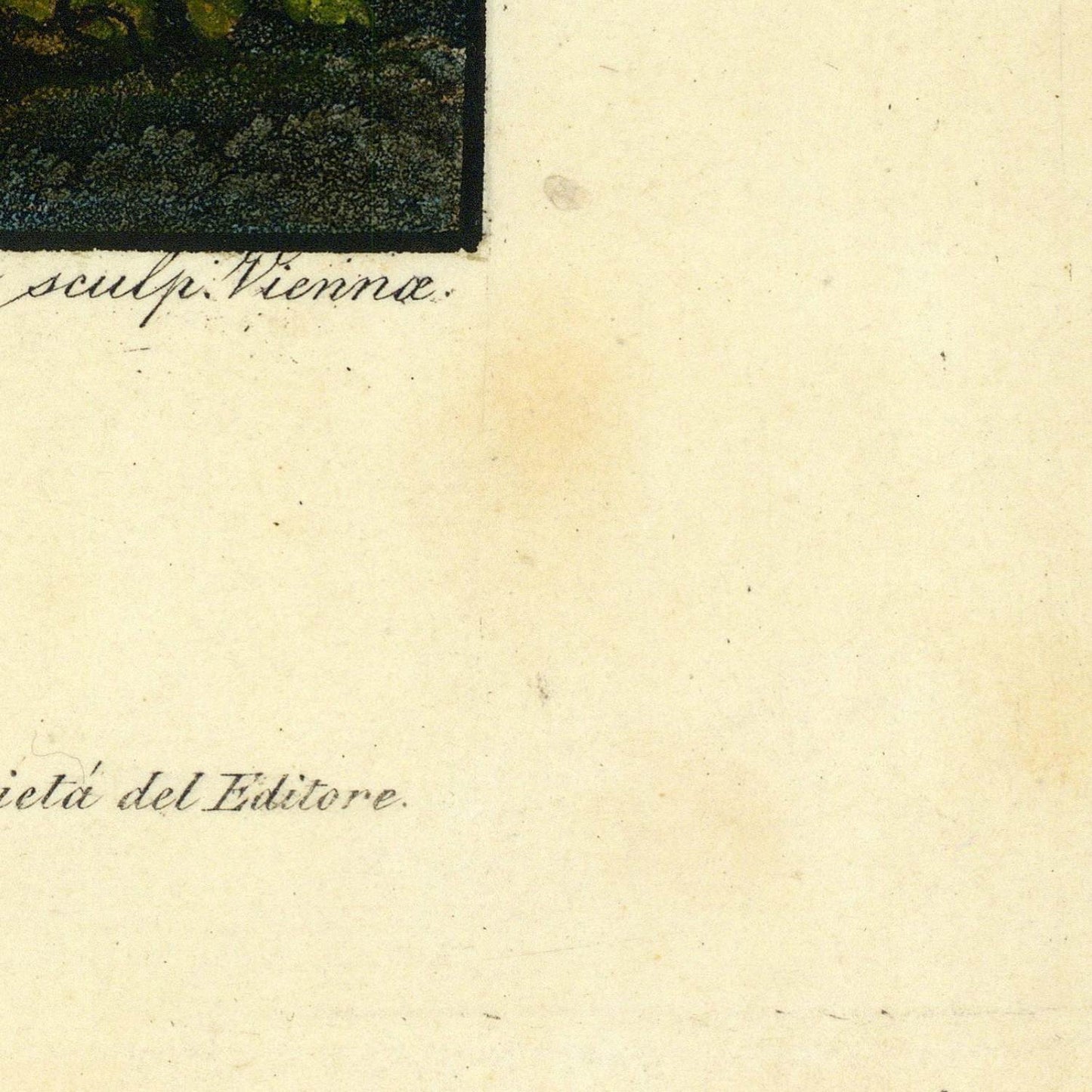 detail of the map from the bottom right corner