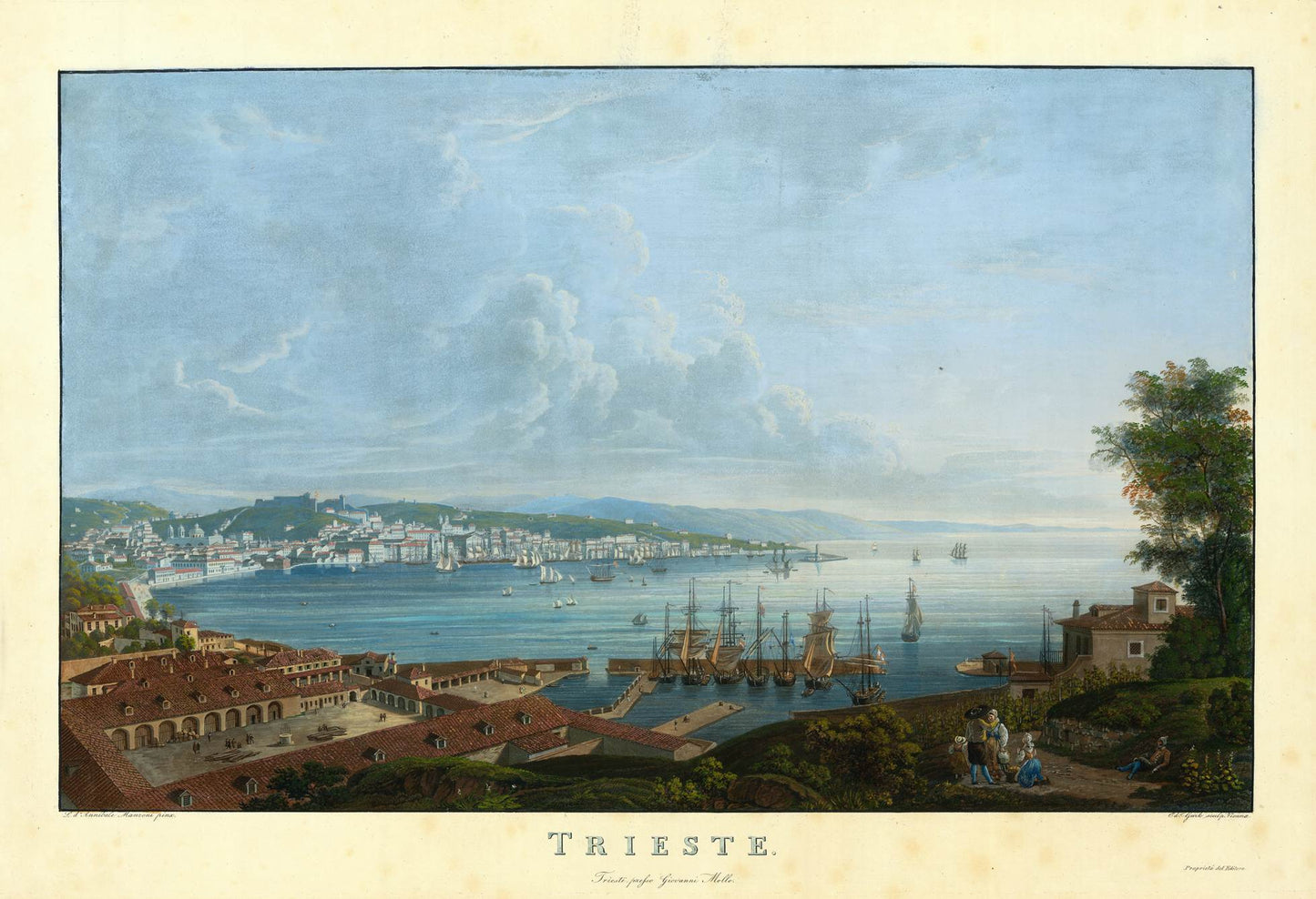 presentation of the map reproduction without a frame