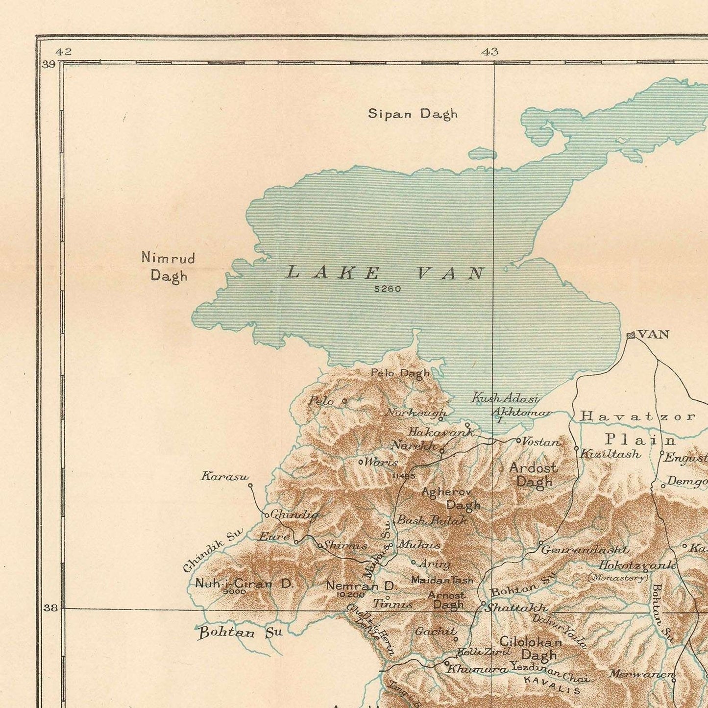 detail of the map from the top left corner