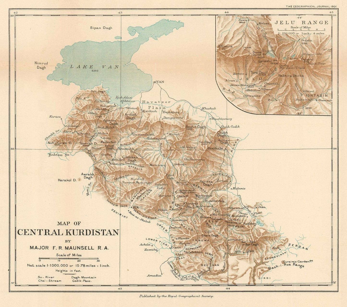 presentation of the map reproduction without a frame