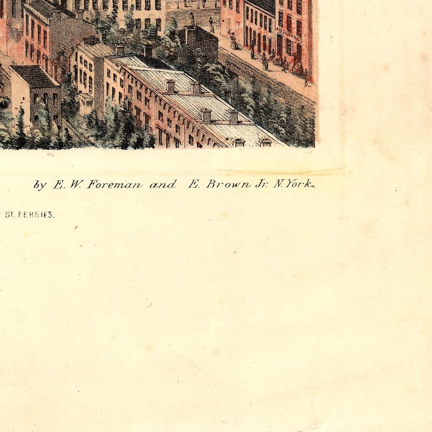 detail of the map from the bottom right corner