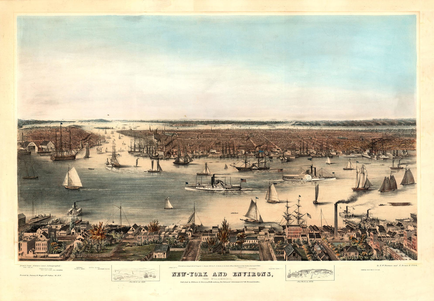 presentation of the map reproduction without a frame