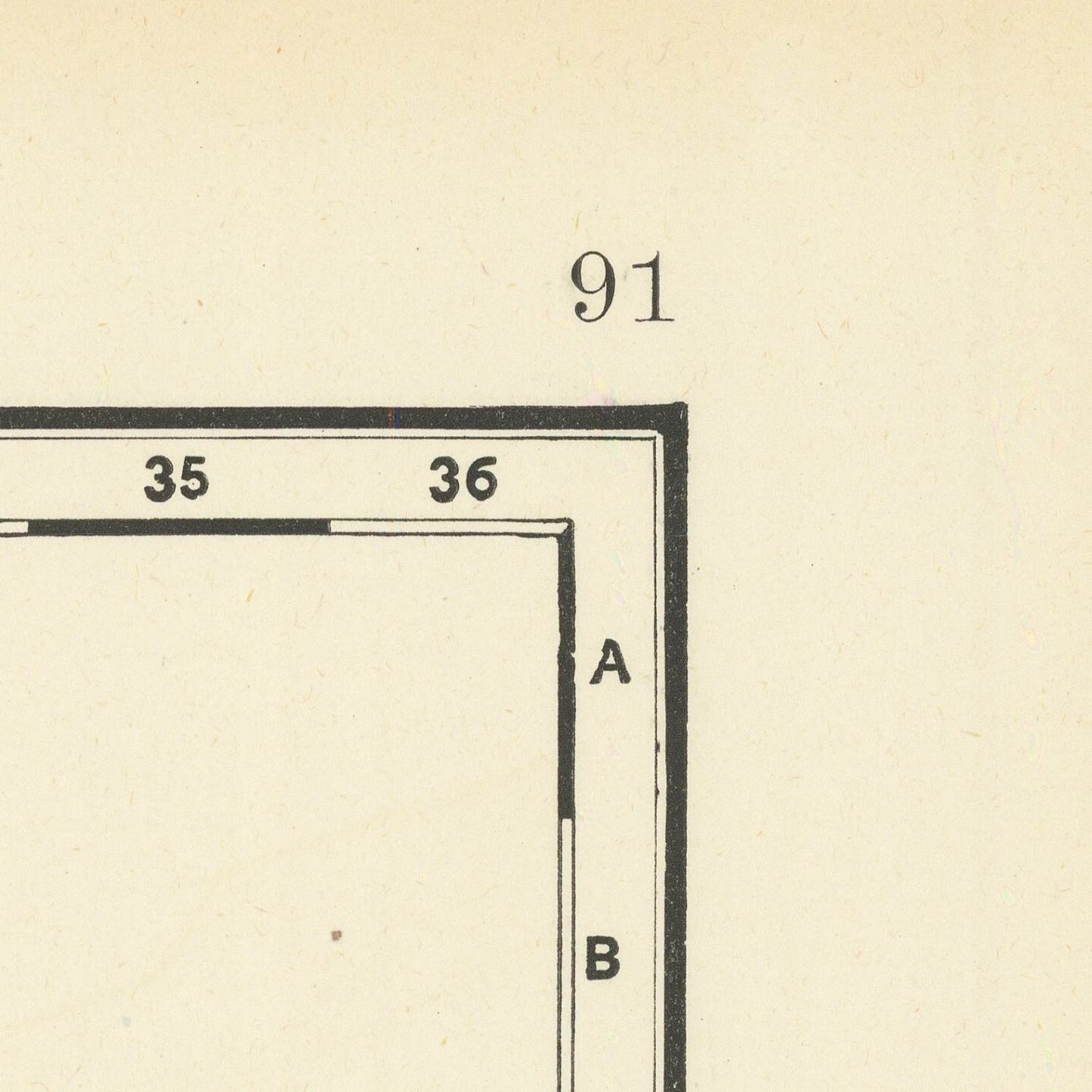 detail of the map from the top right corner
