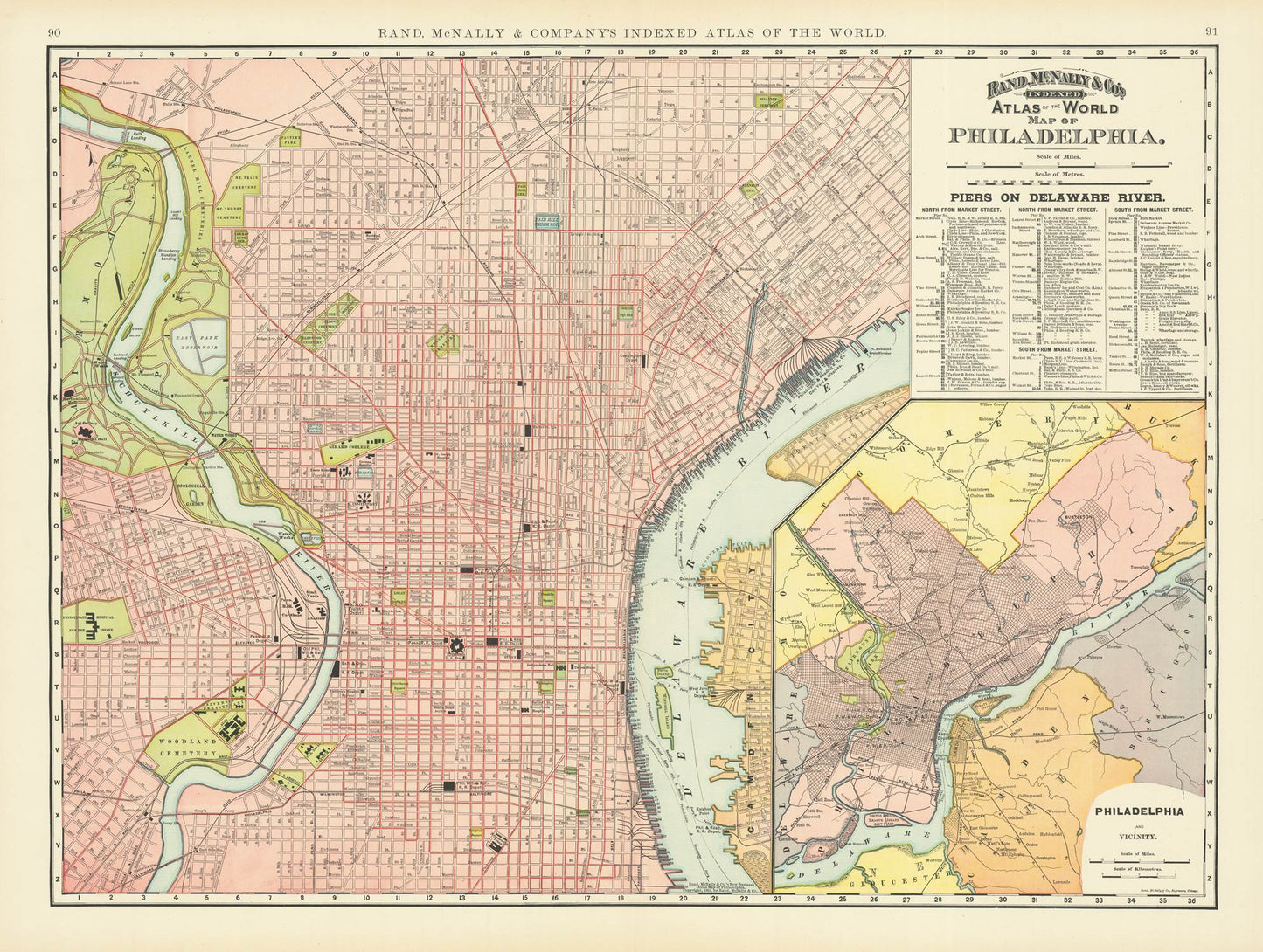 presentation of the map reproduction without a frame