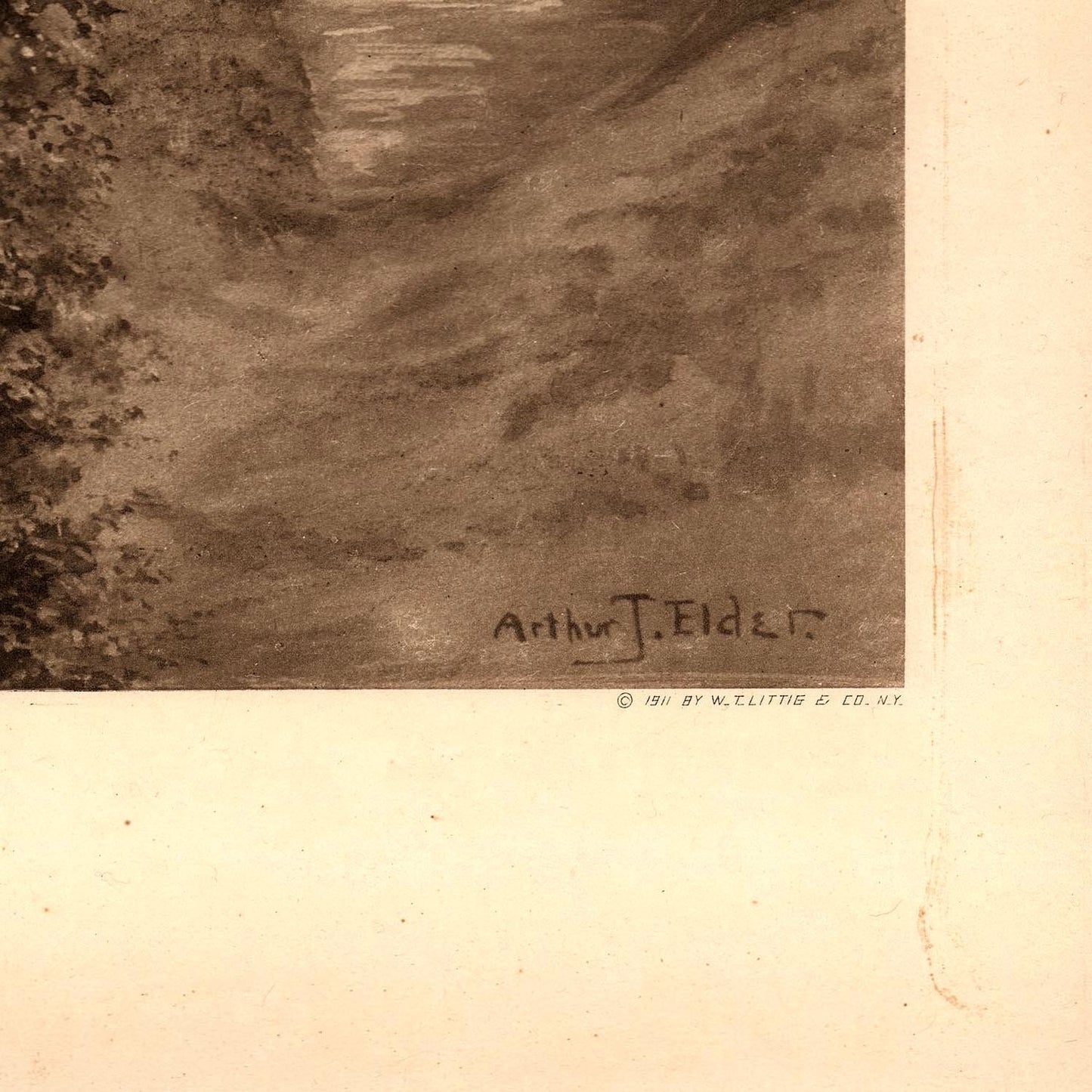 detail of the map from the bottom right corner