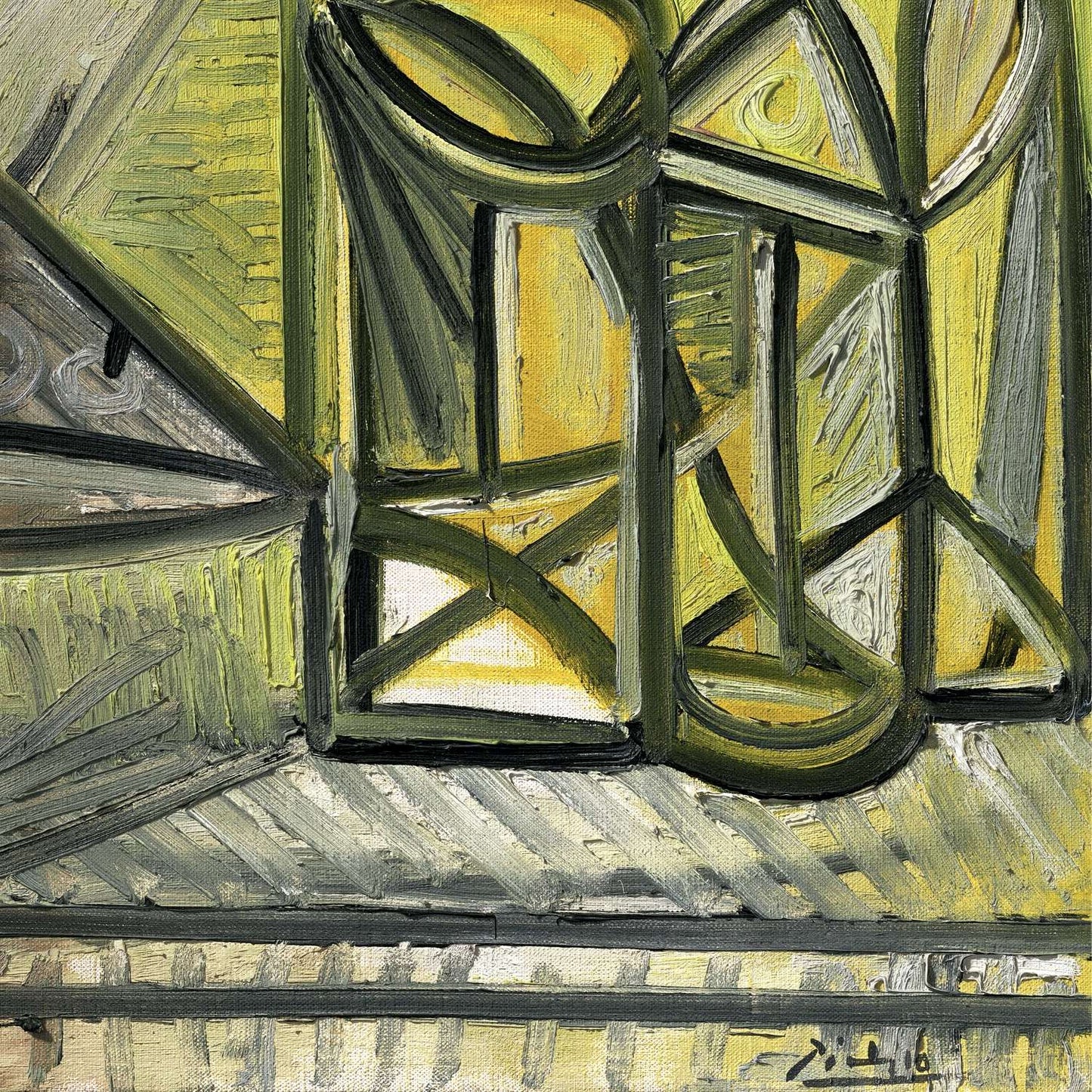 detail of the fine art reproduction from the bottom right corner