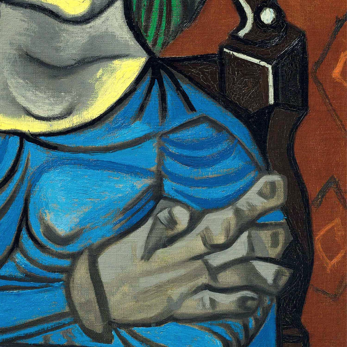 detail of the fine art reproduction from the bottom right corner