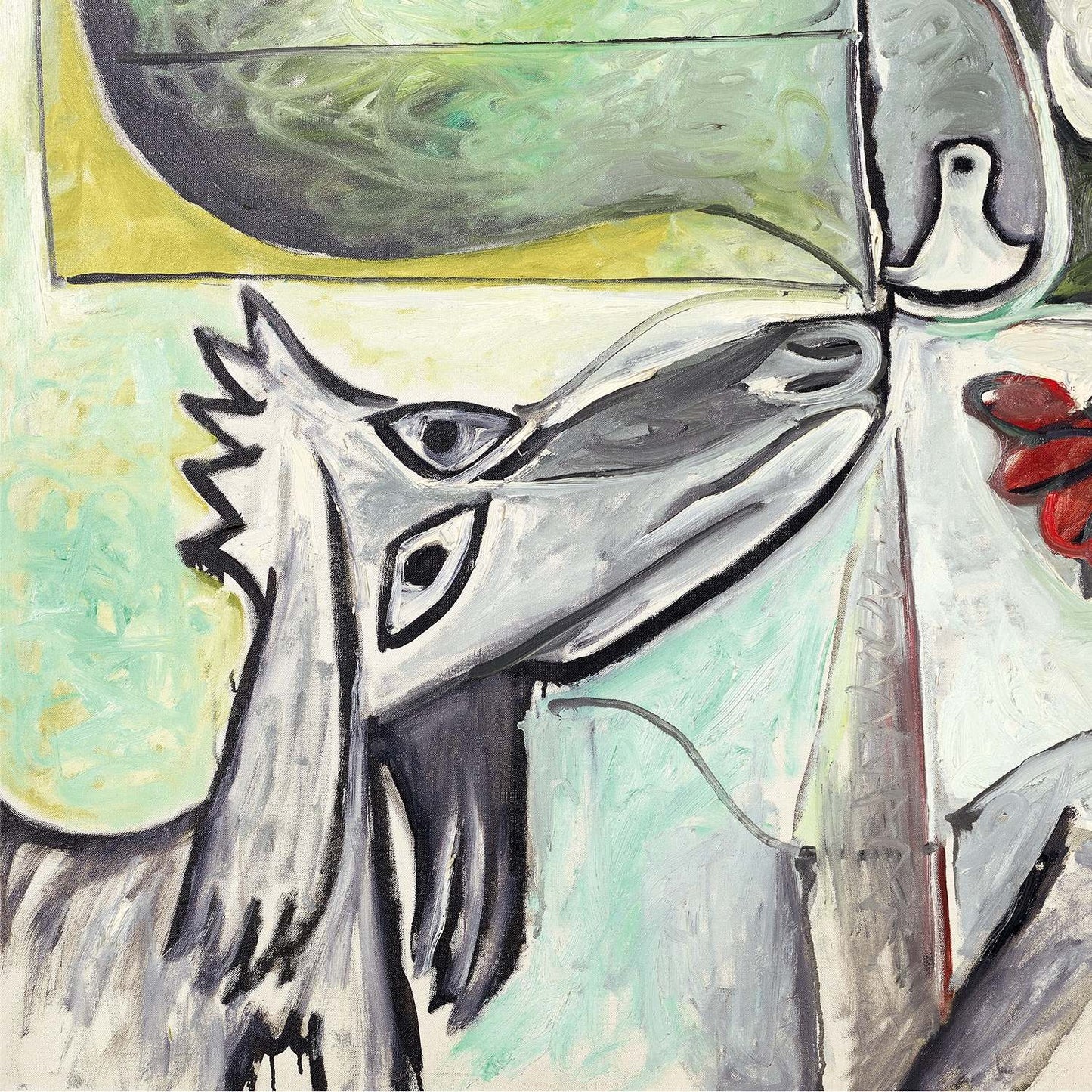 detail of the fine art reproduction from the bottom left corner