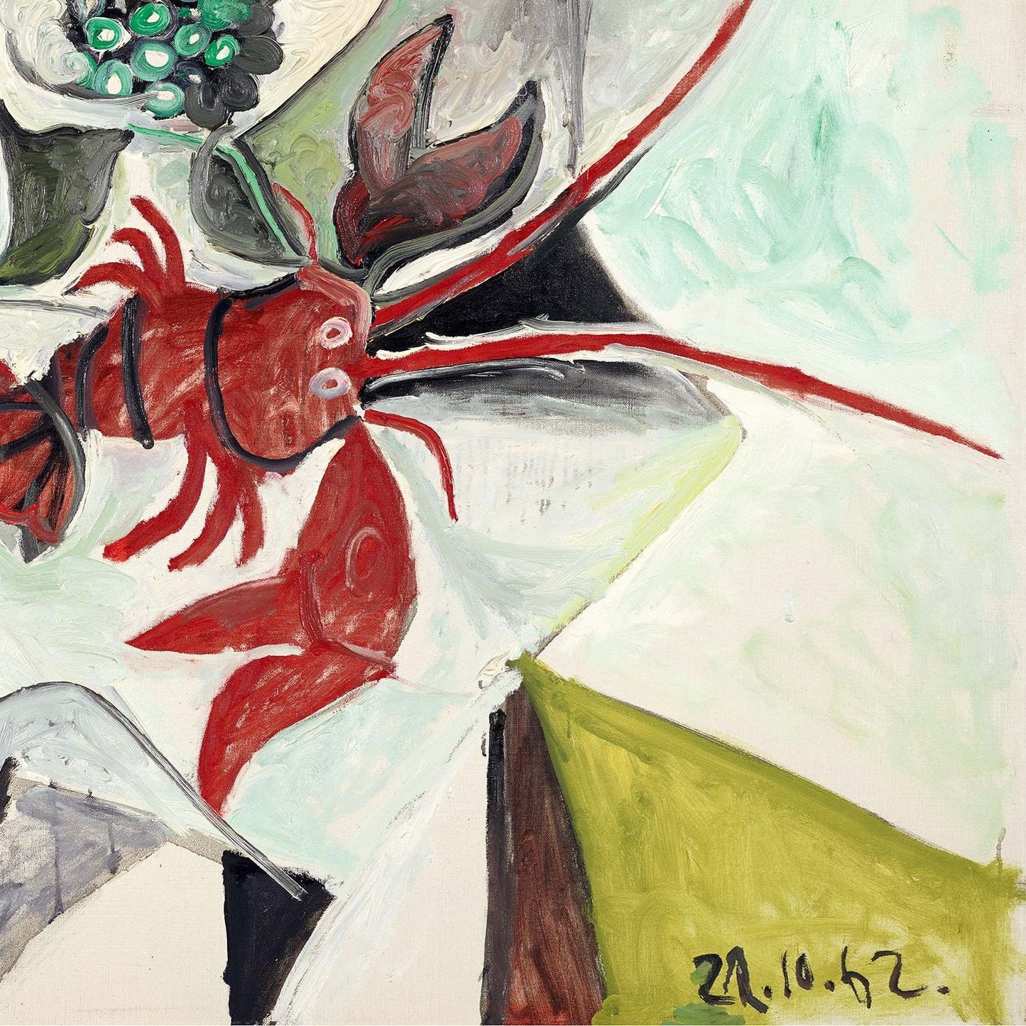 detail of the fine art reproduction from the bottom right corner