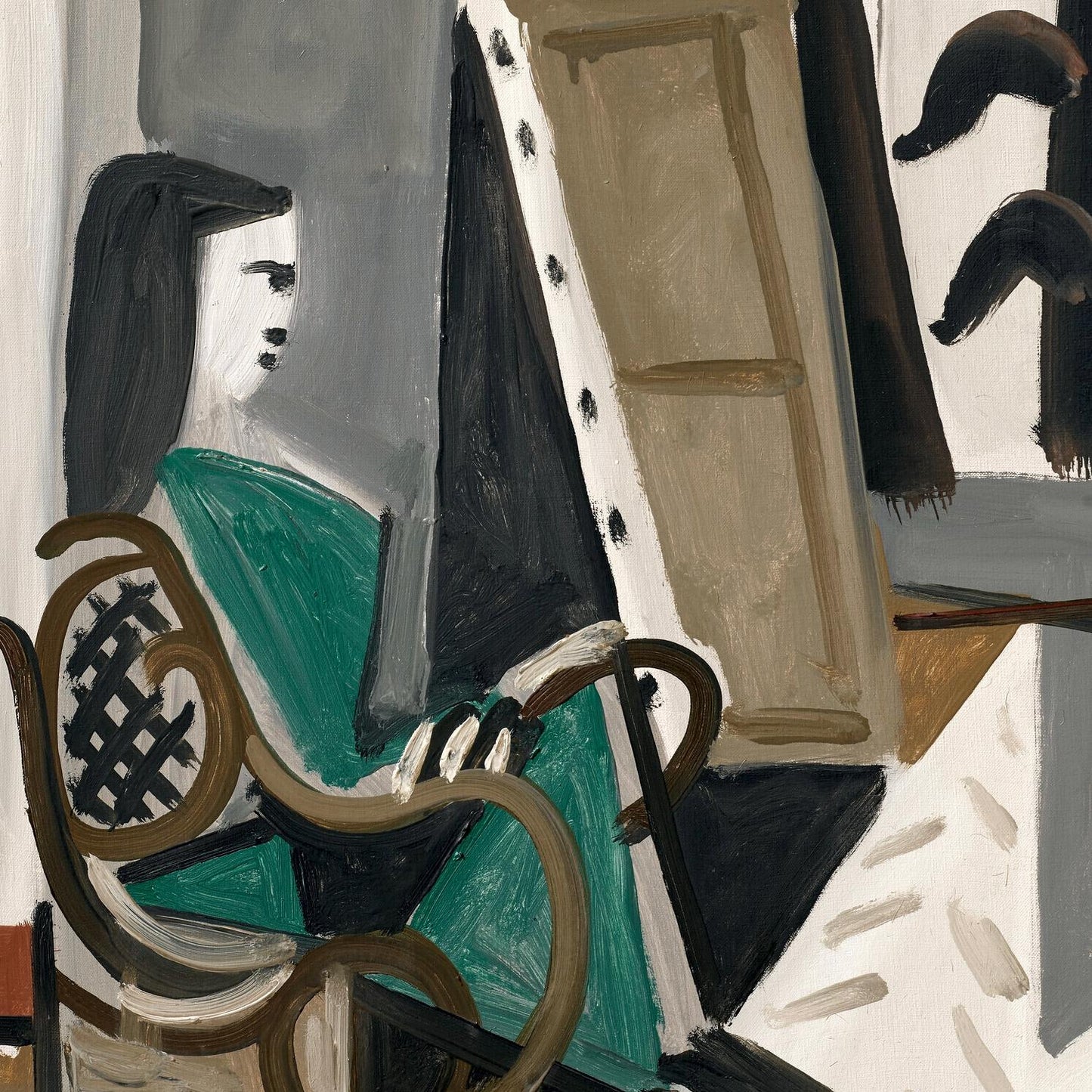 detail of the fine art reproduction from the centre left