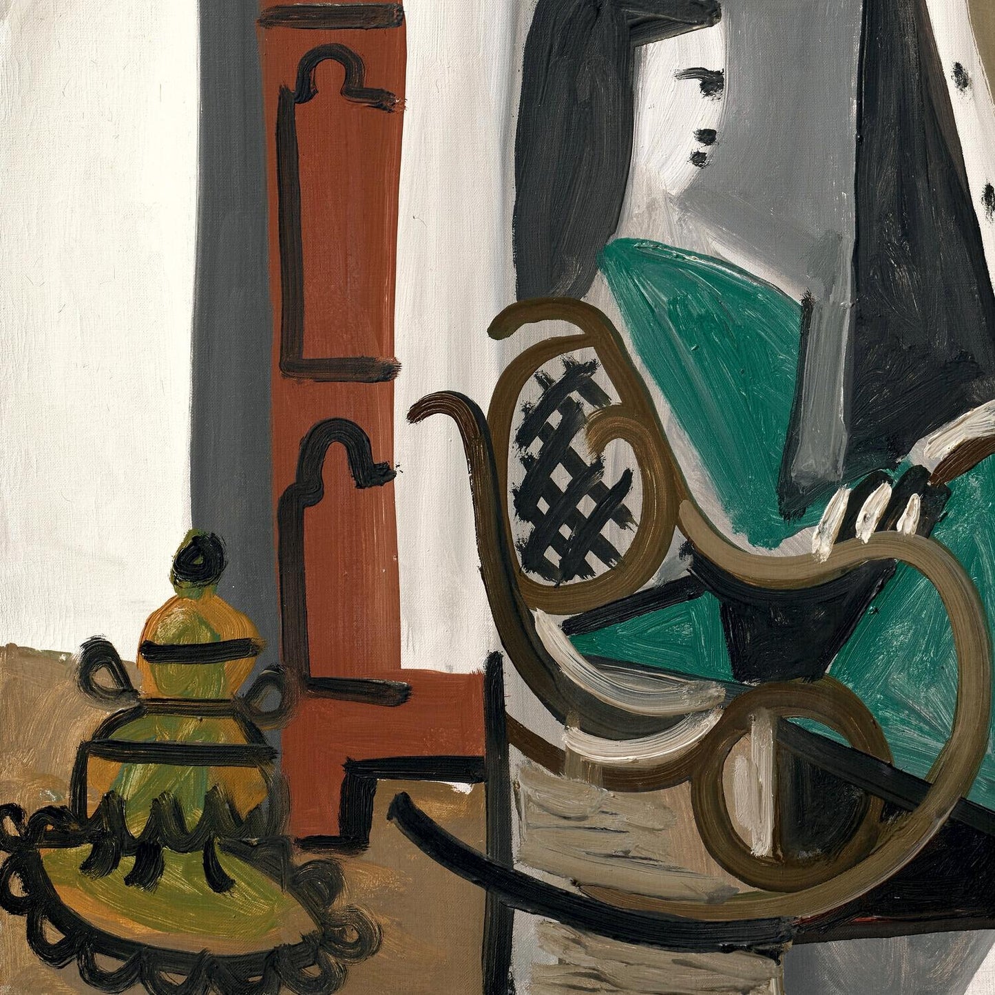 detail of the fine art reproduction from the bottom left corner