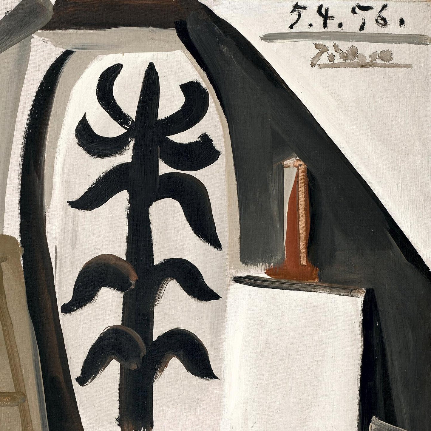detail of the fine art reproduction from the top right corner