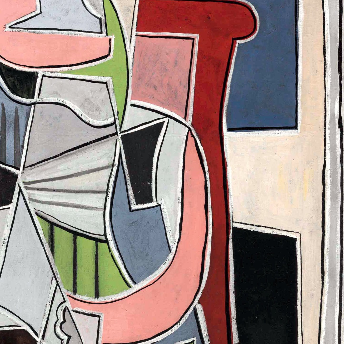 detail of the fine art reproduction from the centre left