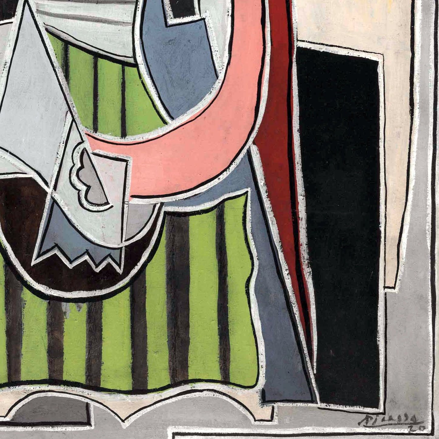 detail of the fine art reproduction from the bottom right corner