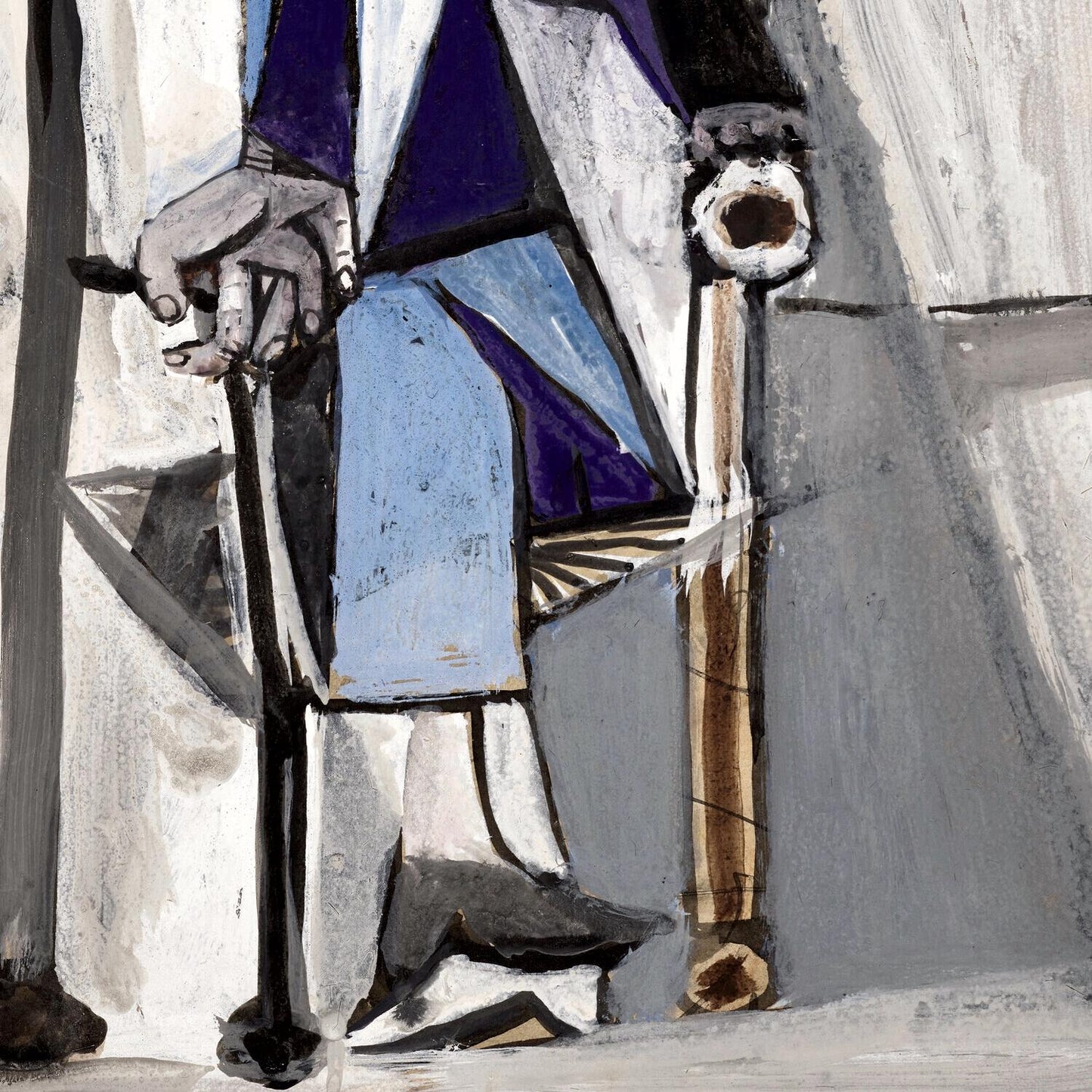 detail of the fine art reproduction from the centre left