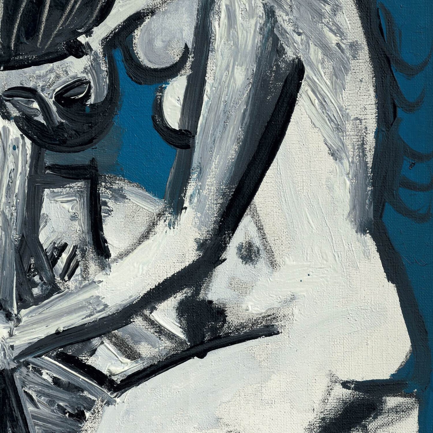 detail of the fine art reproduction from the centre left