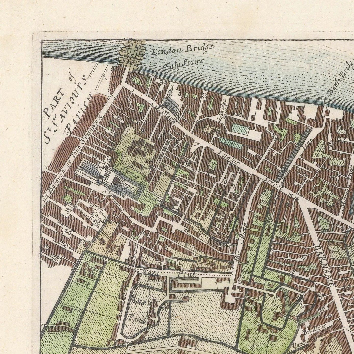 detail of the map from the top left corner