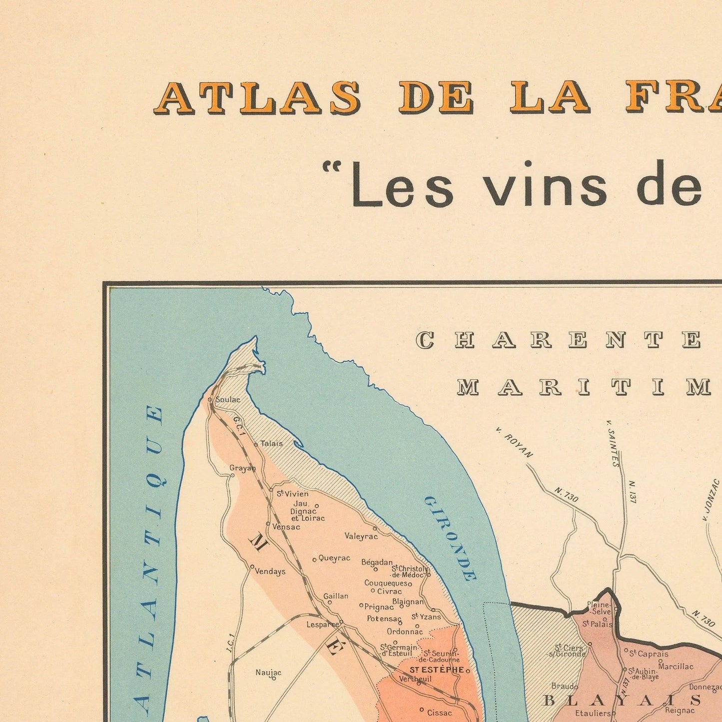 detail of the map from the top left corner