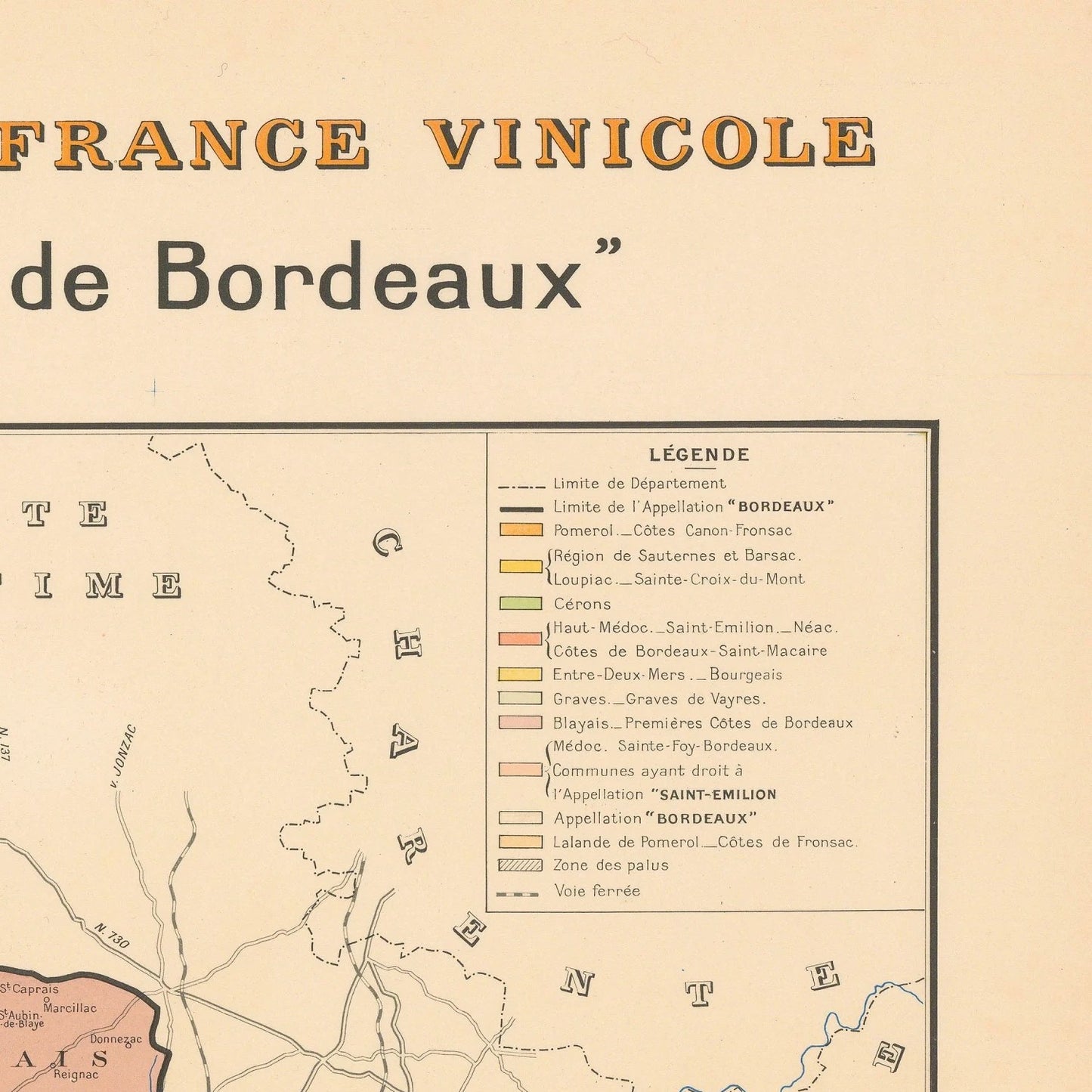 detail of the map from the top right corner