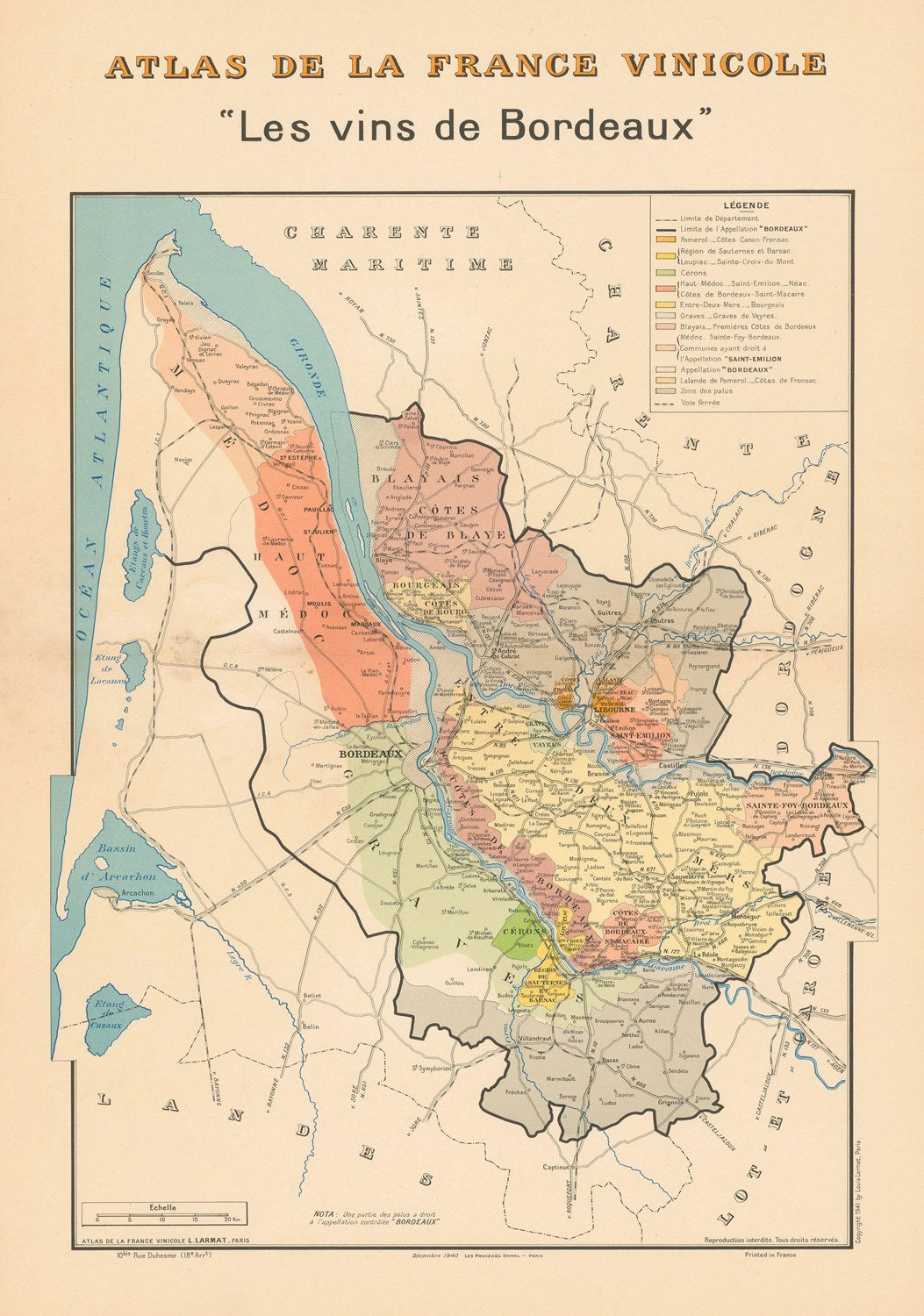 presentation of the map reproduction without a frame