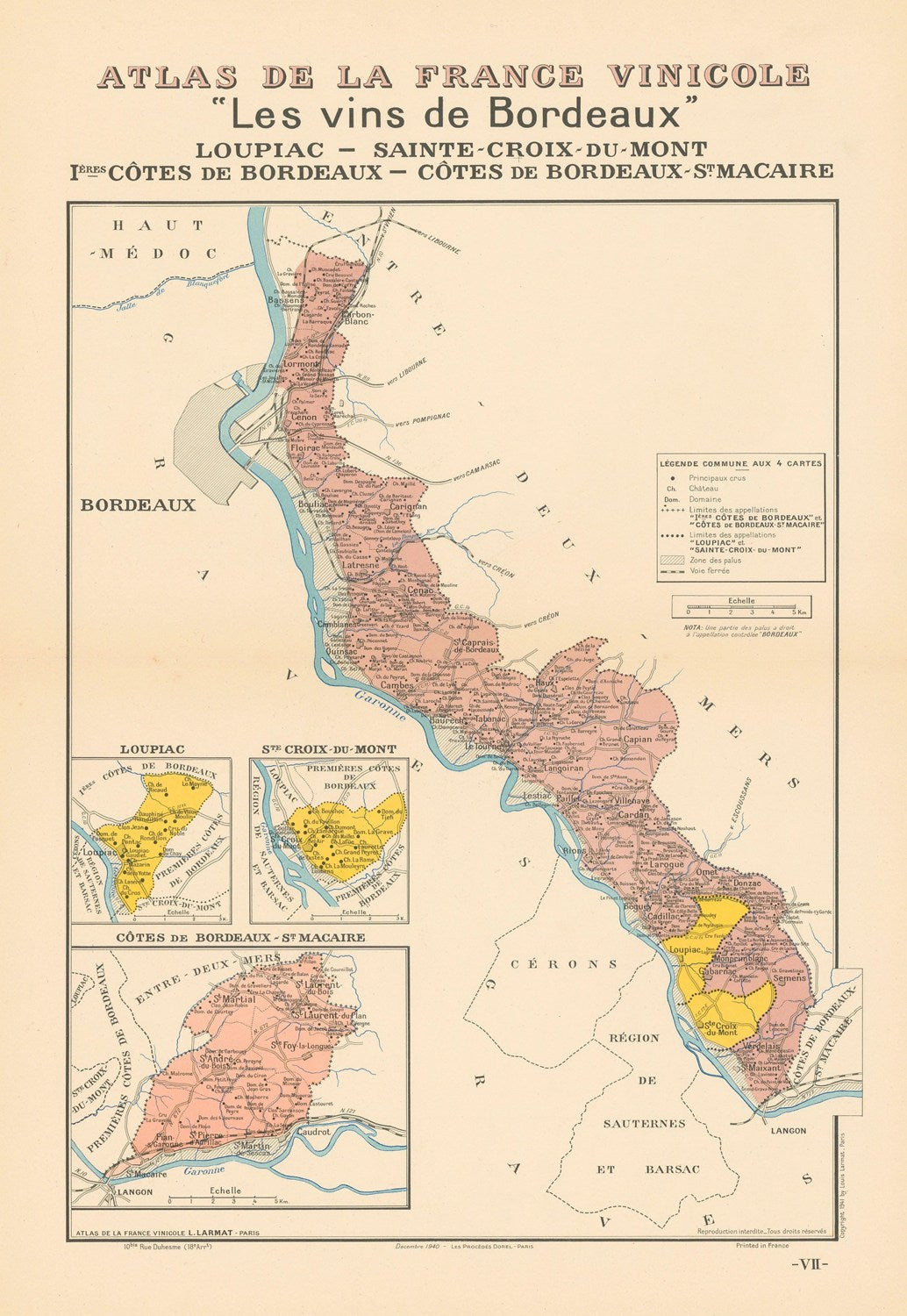 presentation of the map reproduction without a frame
