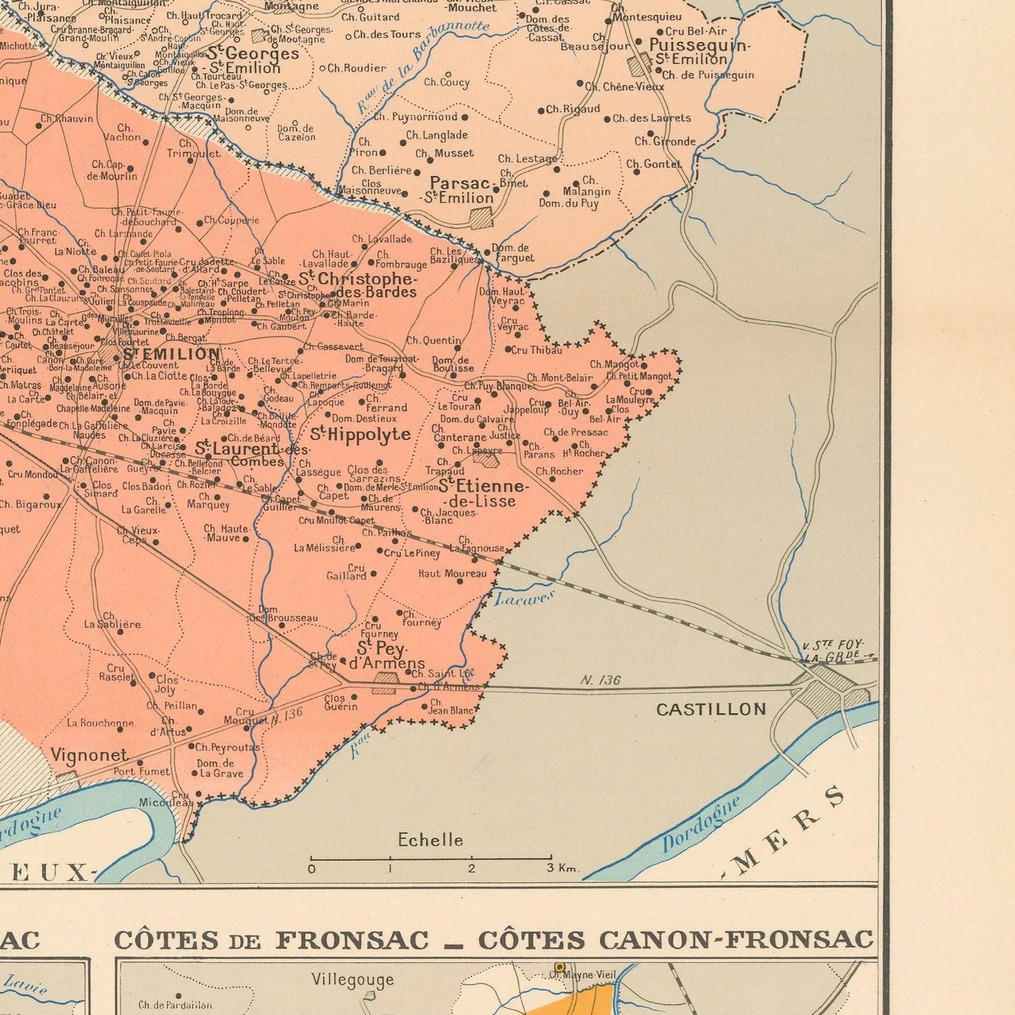 detail of the map from the centre left