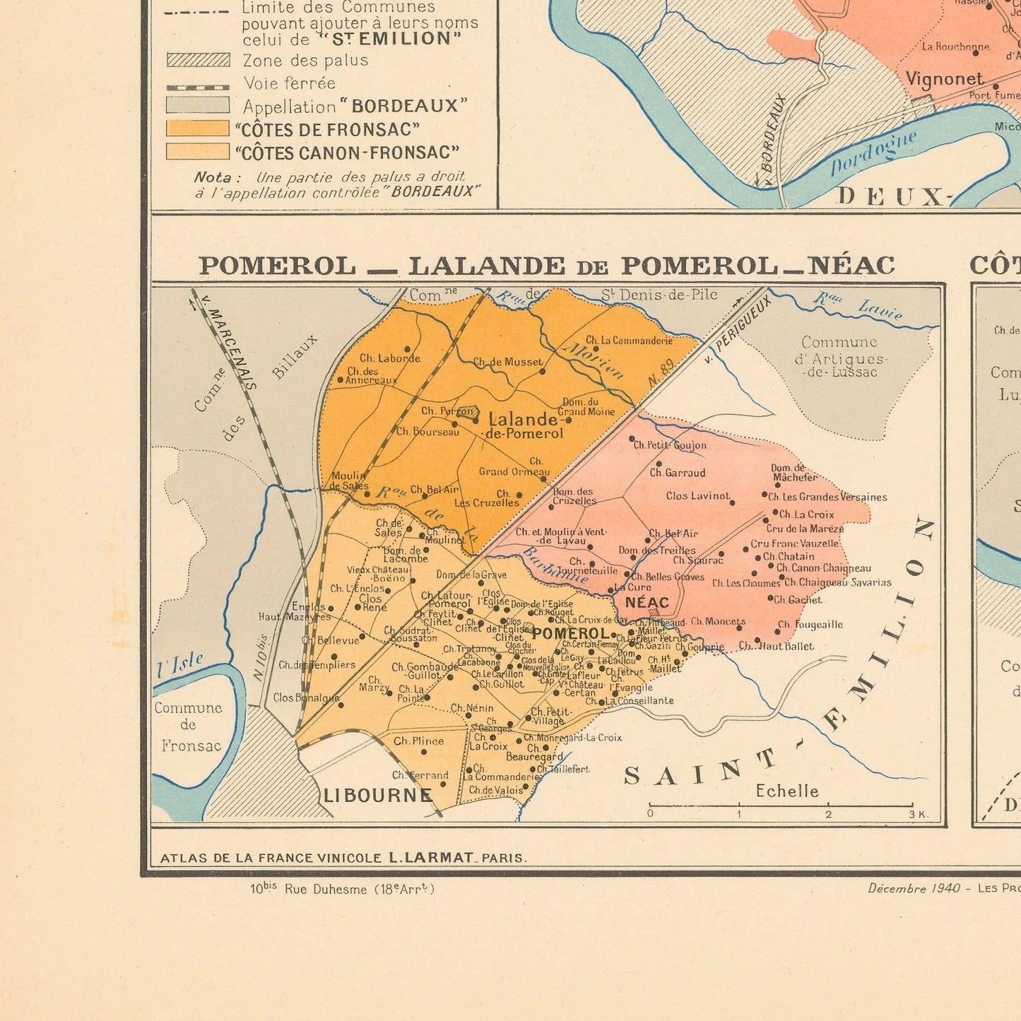 detail of the map from the bottom left corner