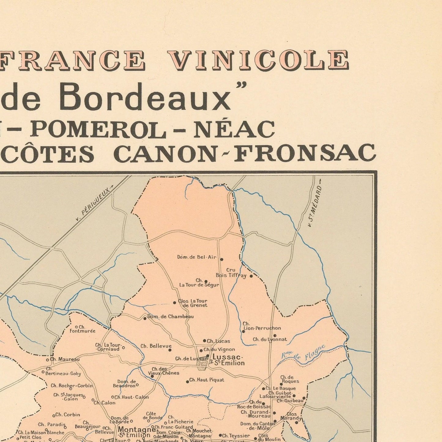 detail of the map from the top right corner