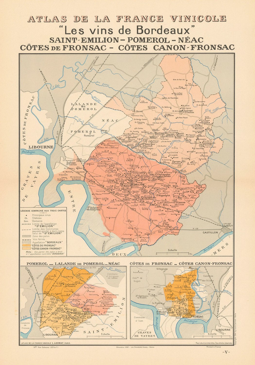 presentation of the map reproduction without a frame