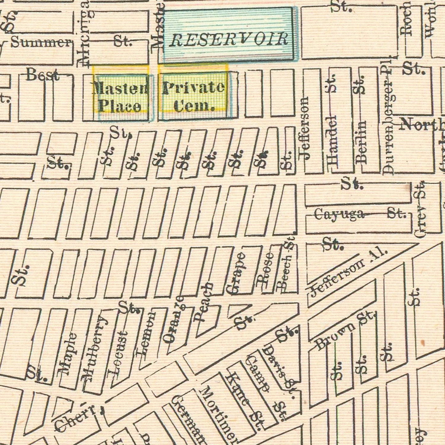 detail of the map from the centre
