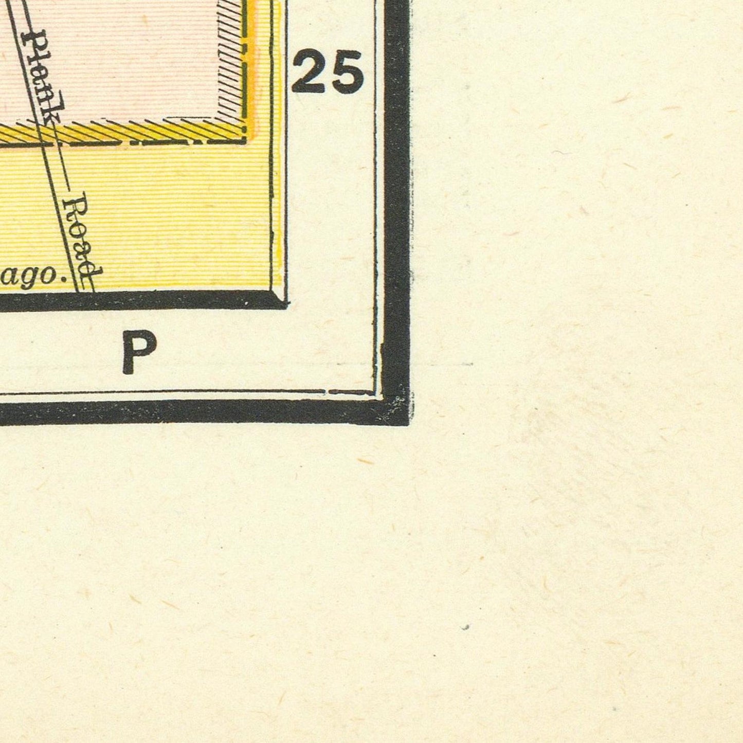 detail of the map from the bottom right corner
