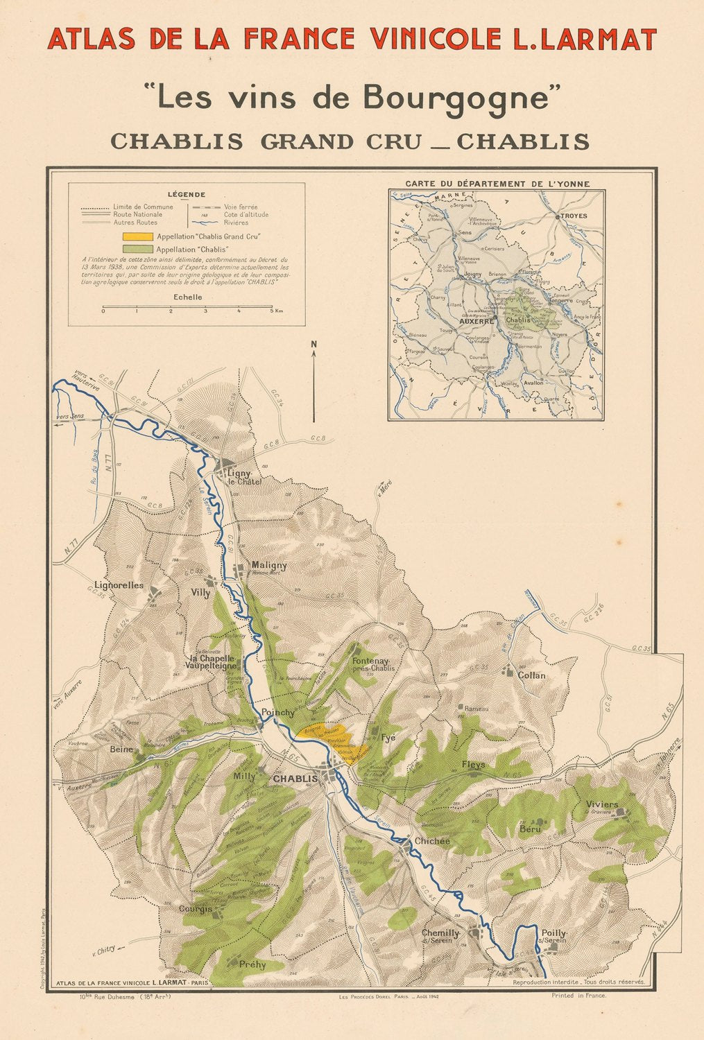 presentation of the map reproduction without a frame
