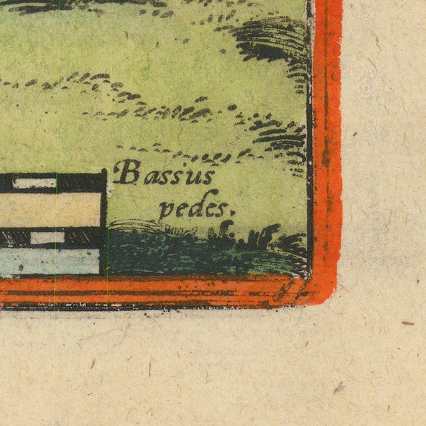 detail of the map from the bottom right corner