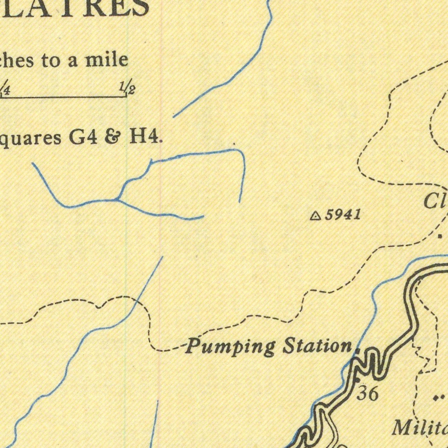 detail of the map from the centre left