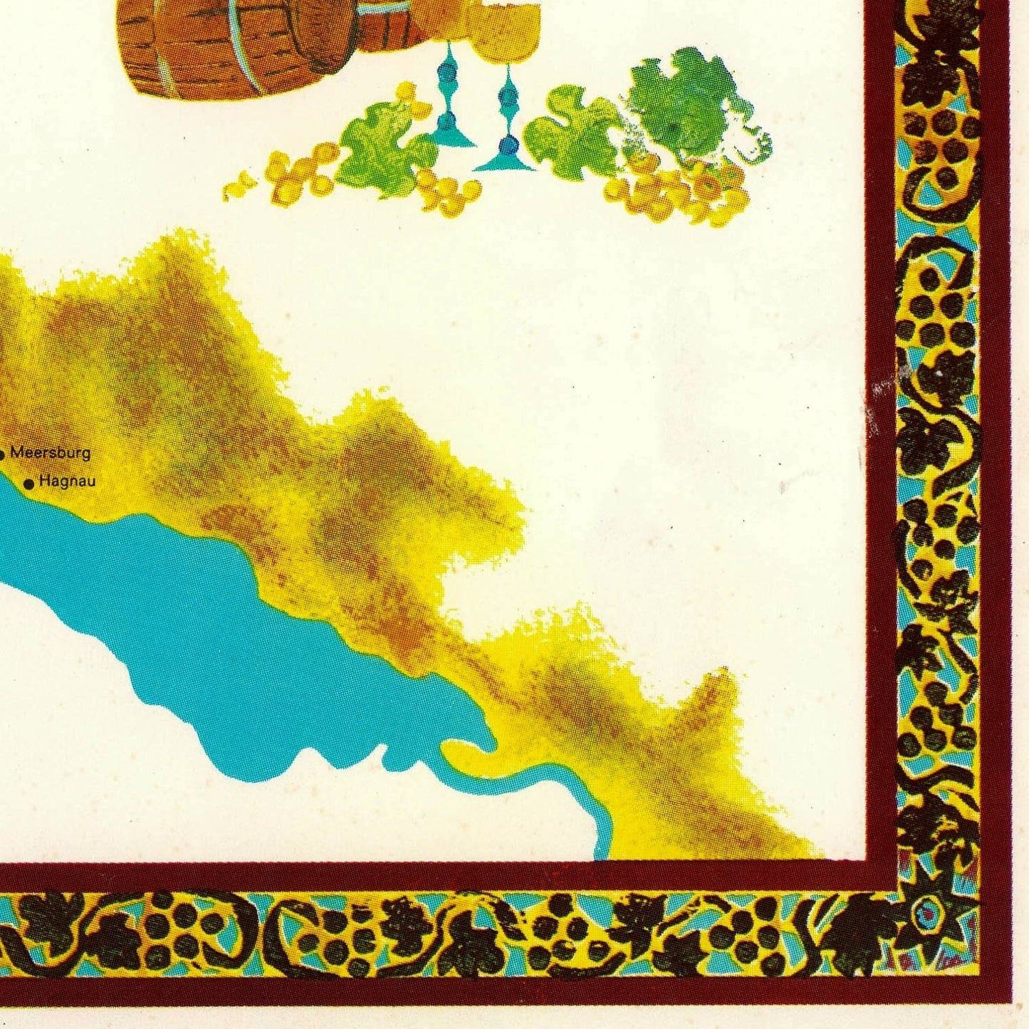 detail of the map from the bottom right corner