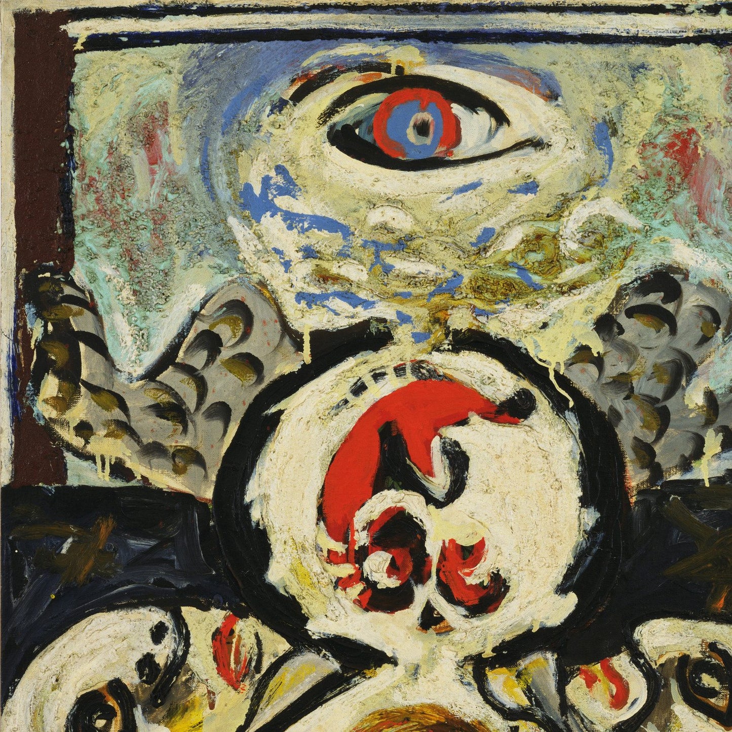 detail of the fine art reproduction from the top left