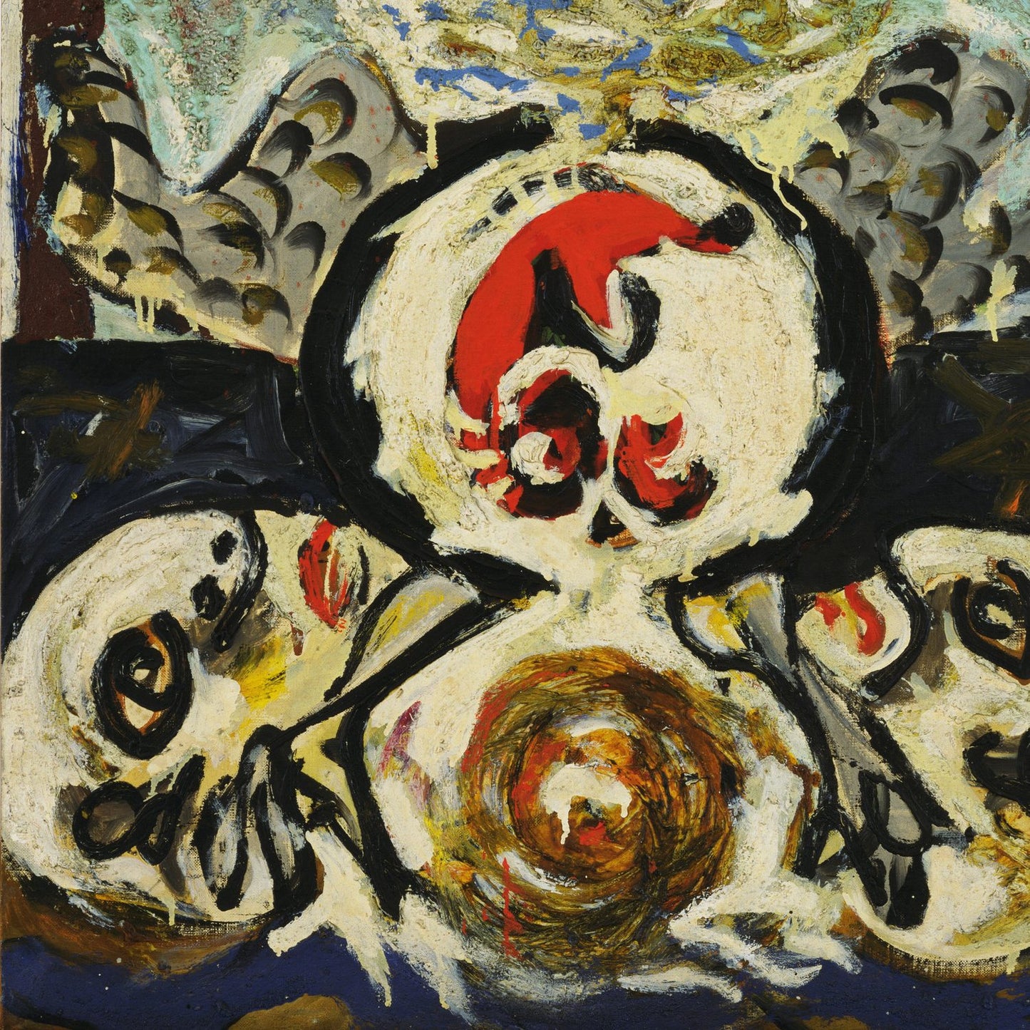 detail of the fine art reproduction from the bottom left corner