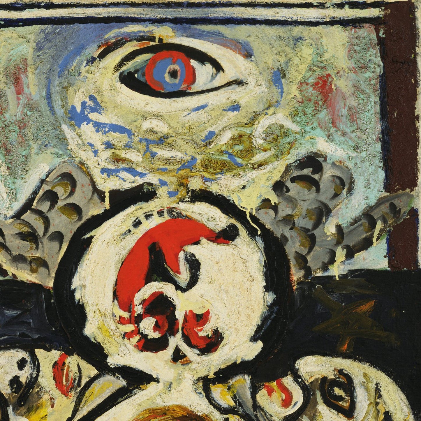 detail of the fine art reproduction from the top right corner