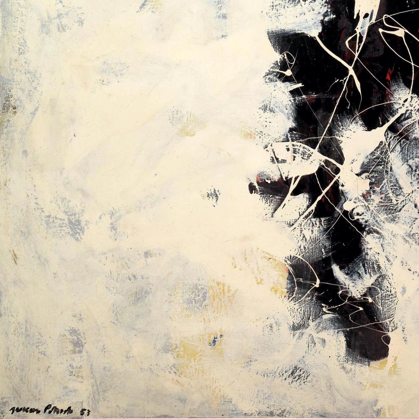 detail of the fine art reproduction from the bottom left corner