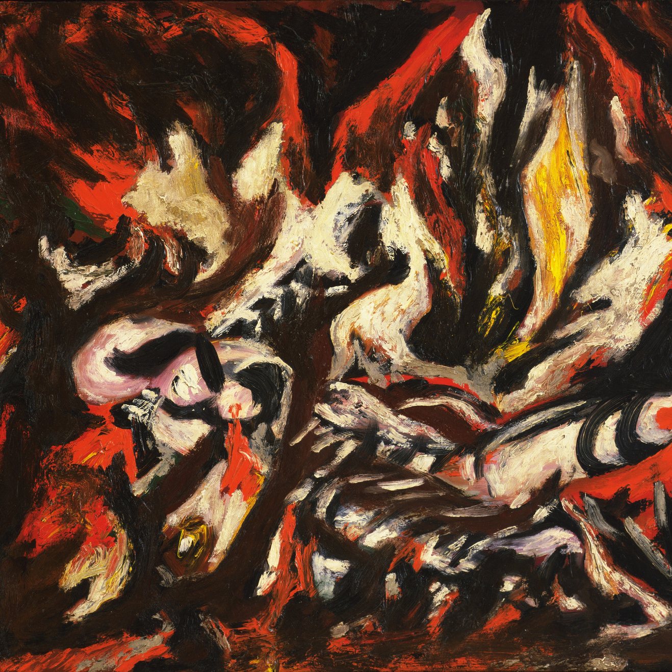 detail of the fine art reproduction from the centre left