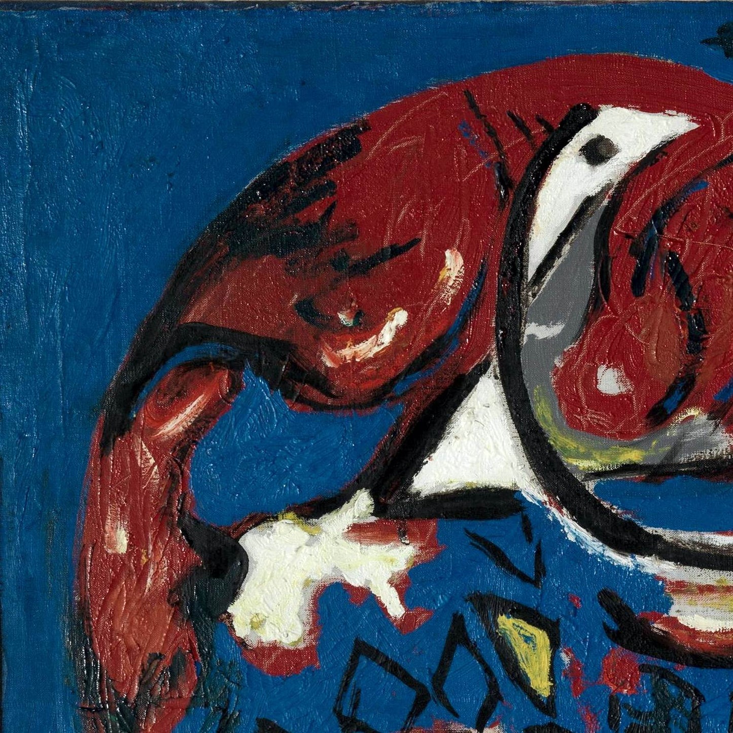 detail of the fine art reproduction from the centre left