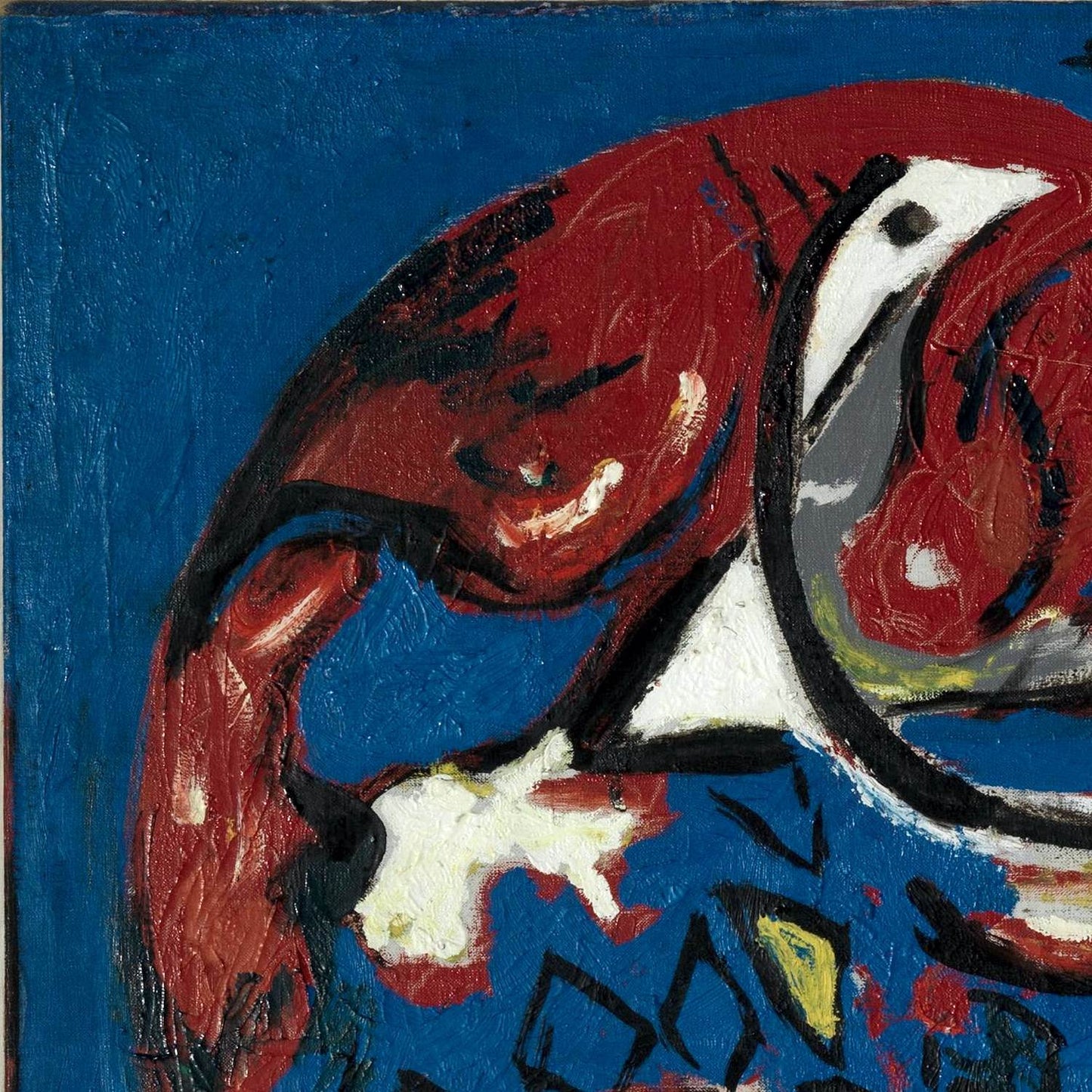 detail of the fine art reproduction from the top left