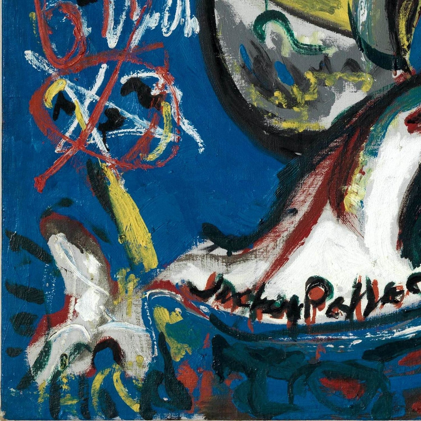 detail of the fine art reproduction from the bottom left corner