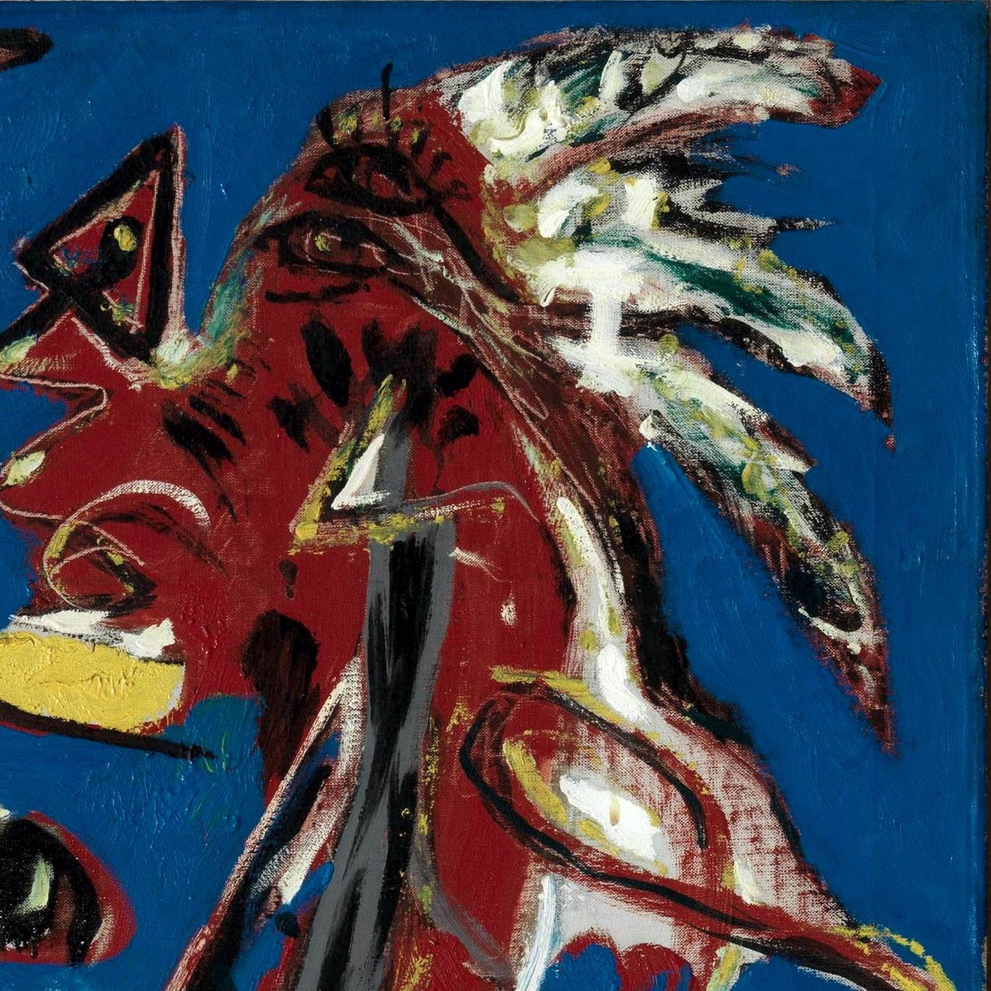 detail of the fine art reproduction from the top right corner