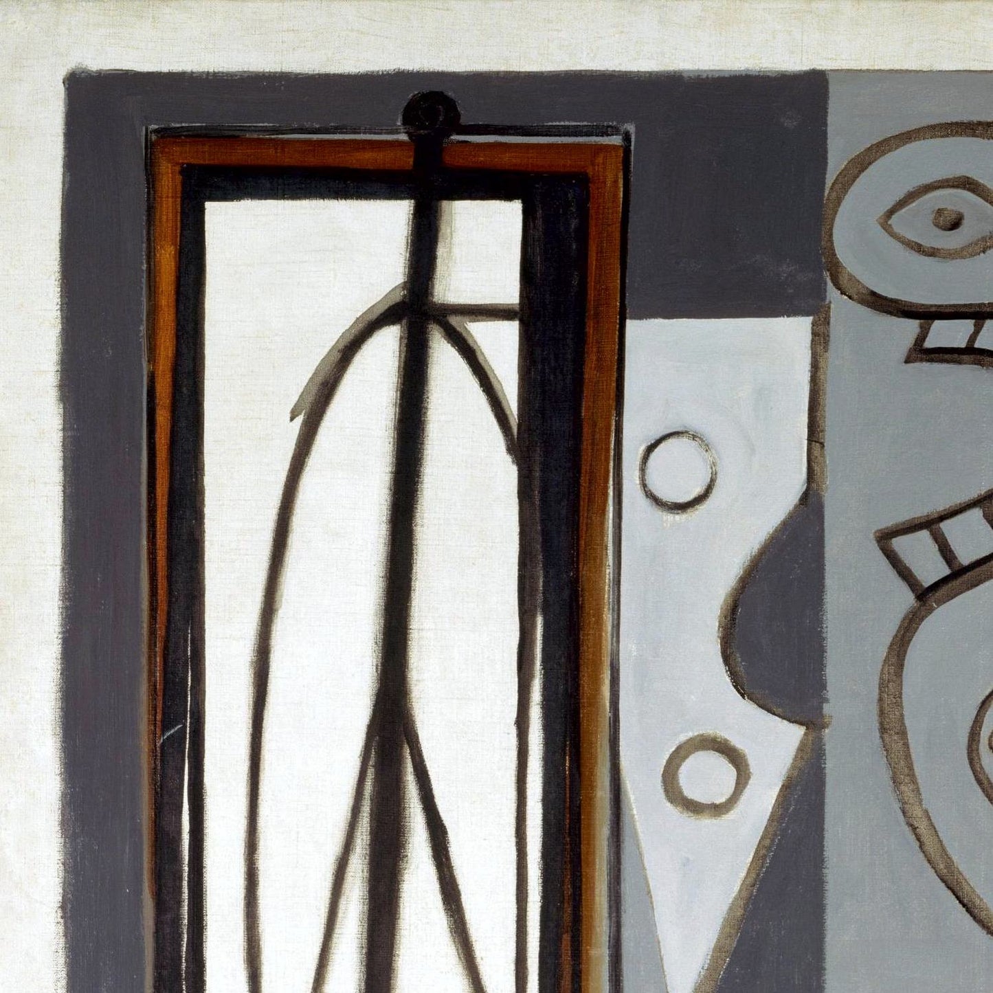 detail of the fine art reproduction from the centre left