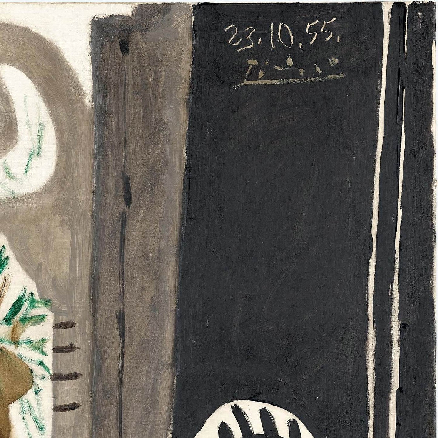 detail of the fine art reproduction from the top right corner
